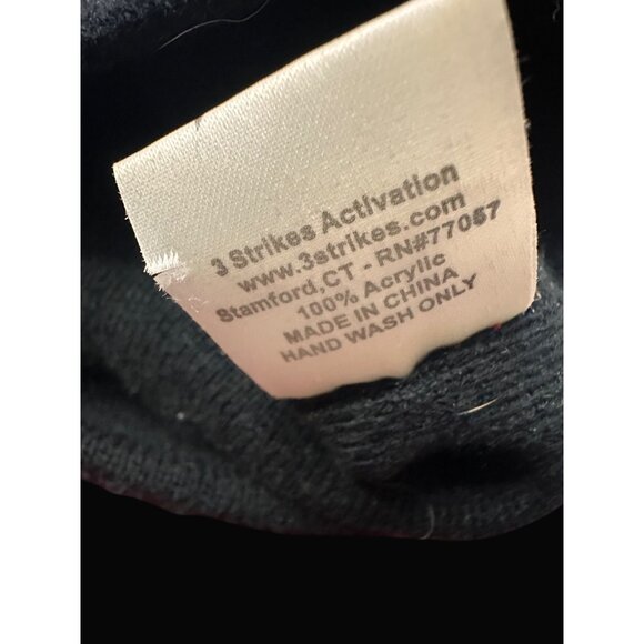 Captain Morgan Red & Black Acrylic Beanie Hat By 3 Strikes Activation - Picture 6 of 6